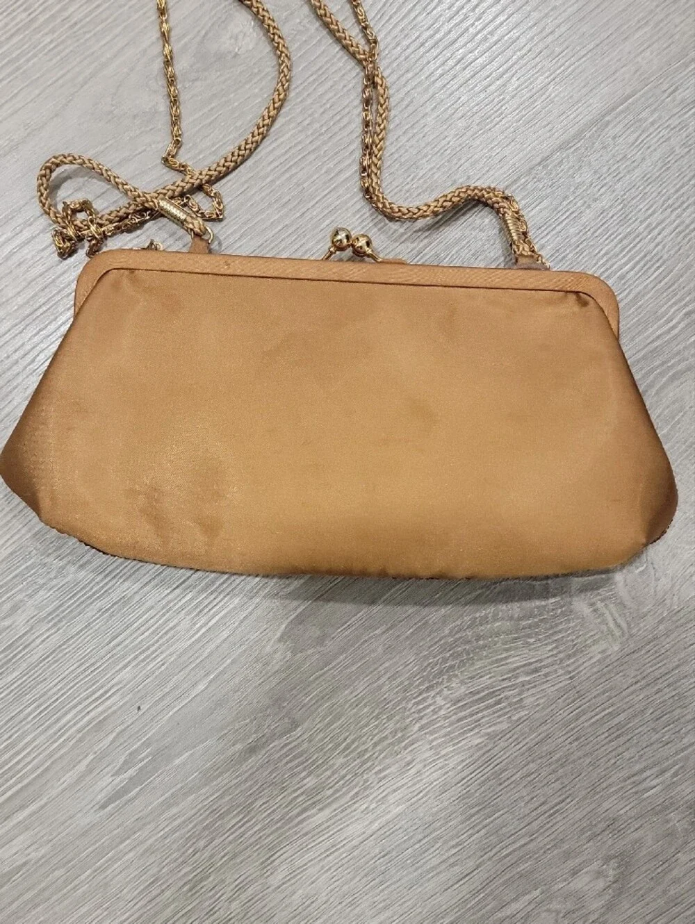 Valerie Stevens Gold Sequin Woven Clutch